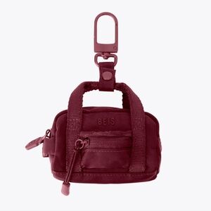 BEIS Burgundy Sports Duffle Charm